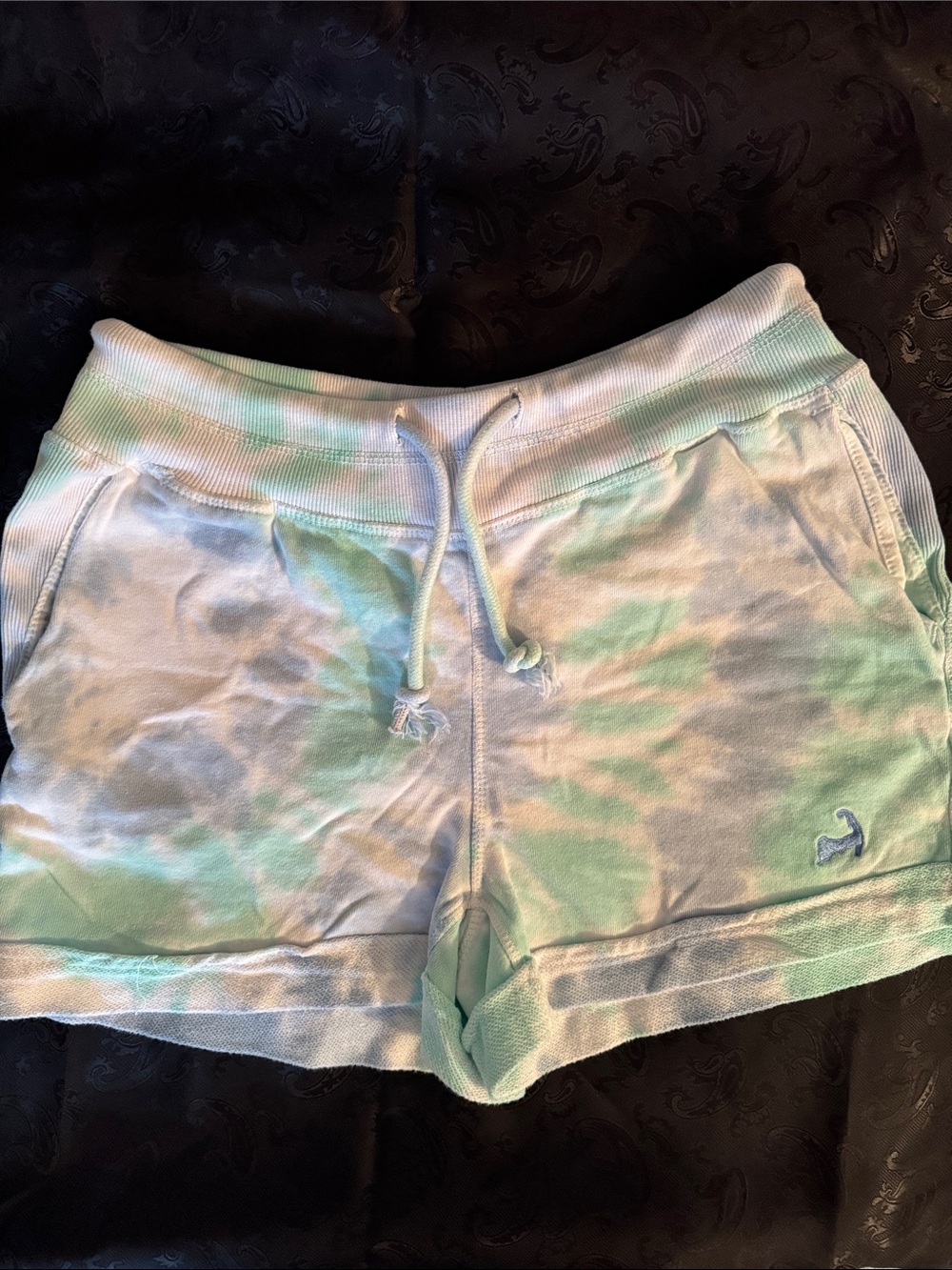 Cuffy’s of Cape Cod Tie-Dye Comfort Lounge Shorts - Women's Light Green/White